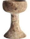 Centre de table en bois tropical sur fond blanc
