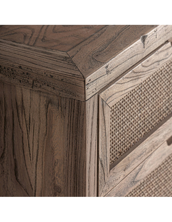 Détail du bois d’orme texturé