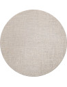 Tapis rond contemporain gris en viscose