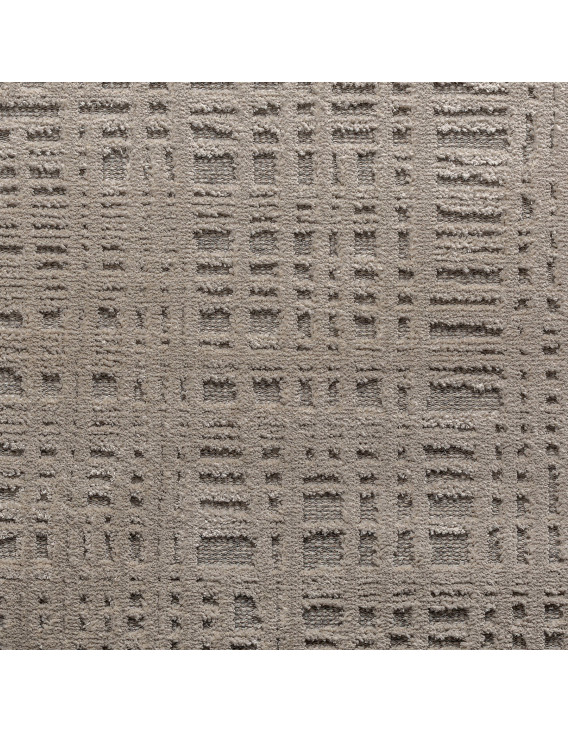 Tapis gris à motif géométrique subtil