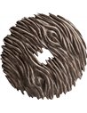 Décoration murale ronde en bois sculpté