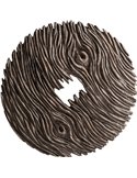 Décoration murale ronde en bois sculpté