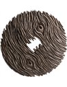 Décoration murale ronde en bois sculpté