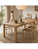 Table rectangulaire en bois d'acacia