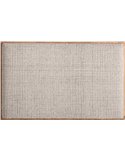 Tête de lit en laine beige et bois de manguier