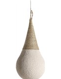 Suspension goutte en résine et jute