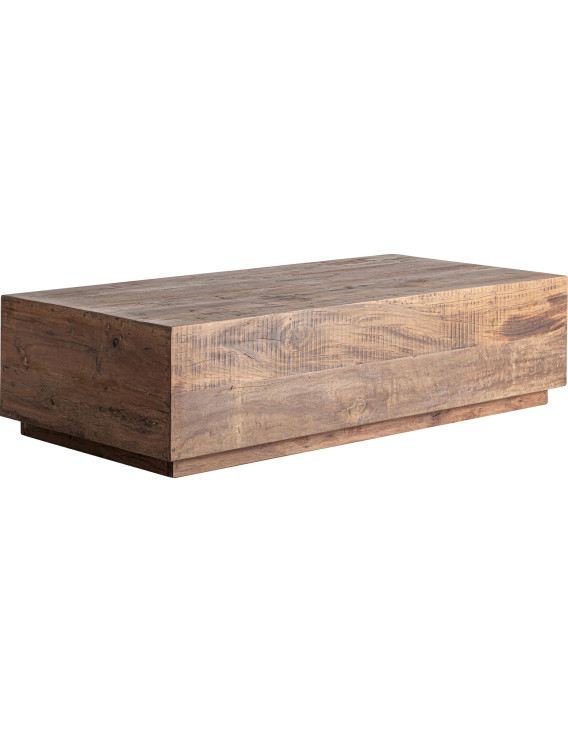 table basse rectangulaire marron