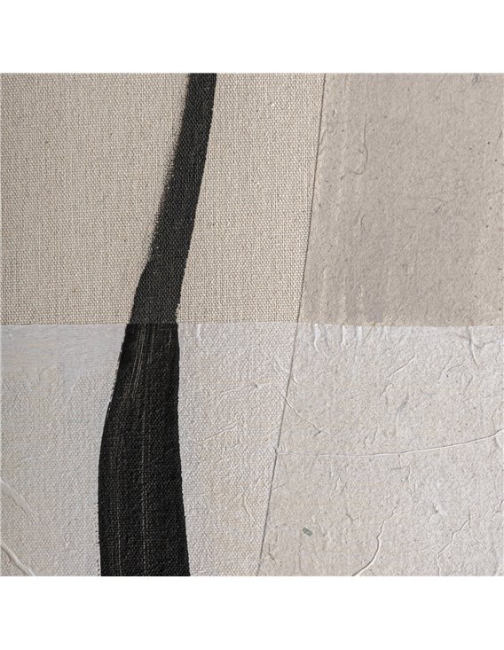 Toile texturée avec cadre en bois noir