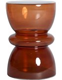 Table d appoint en verre orange translucide