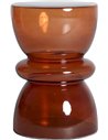 Table d appoint en verre orange translucide