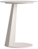 Table d appoint contemporaine en aluminium beige