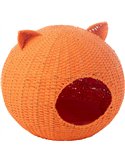 Panier pour chat rond à oreilles