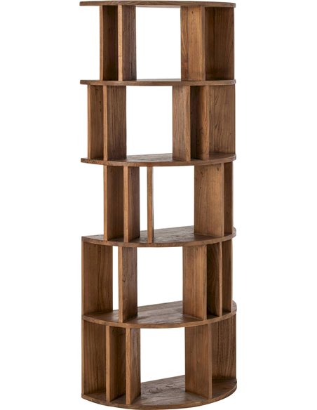 Bibliothèque demi cercle en bois naturel