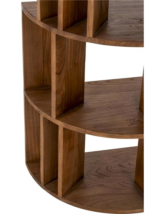 Bibliothèque demi cercle en bois naturel