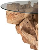 Table basse bois et verre pour salon