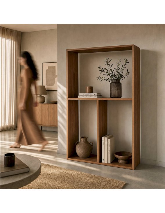 Étagère ouverte en bois pour salon