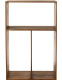 Meuble de rangement cube finition marron