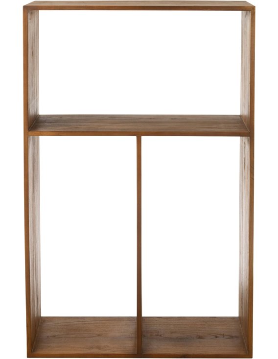 Meuble de rangement cube finition marron