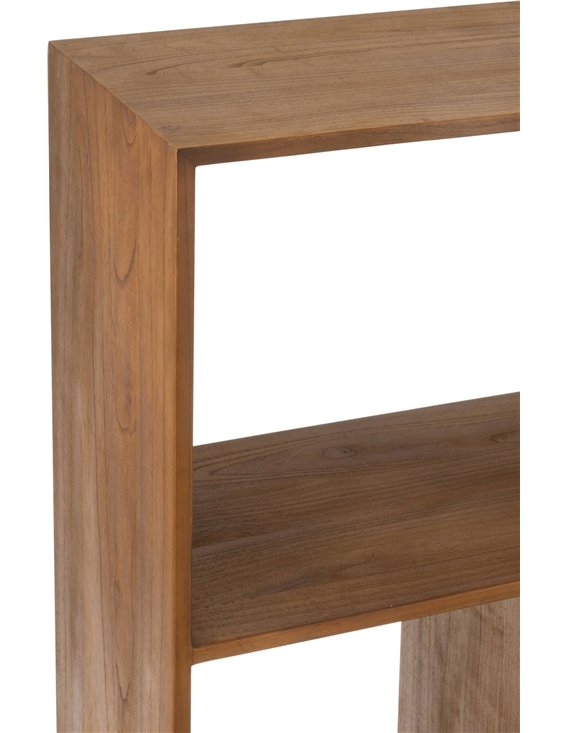 Bibliothèque décorative en bois marron