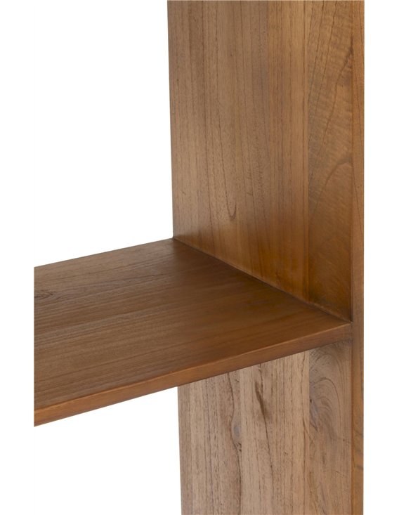 Détail du veinage bois de l'étagère