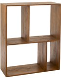 Étagère murale cube en bois marron
