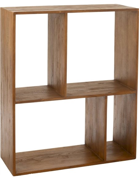 Étagère murale cube en bois marron