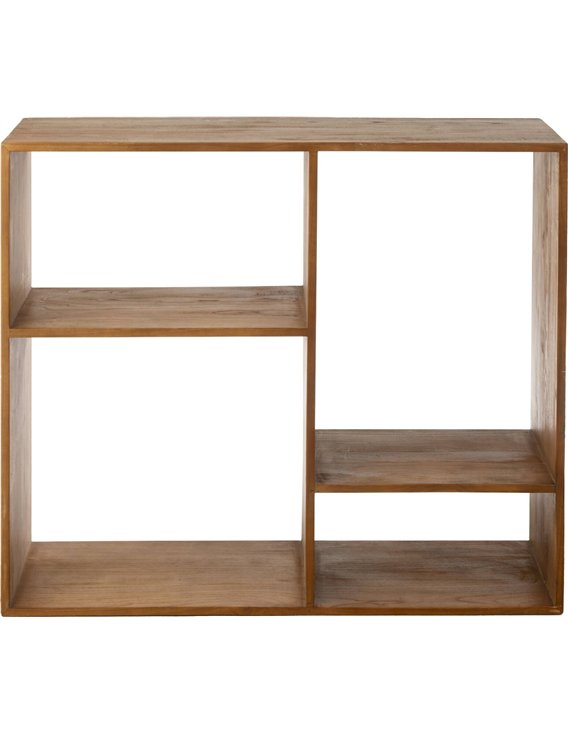 Étagère murale cube en bois marron