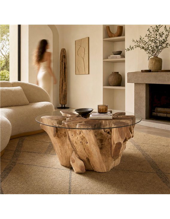 Table basse sculpturale pour salon