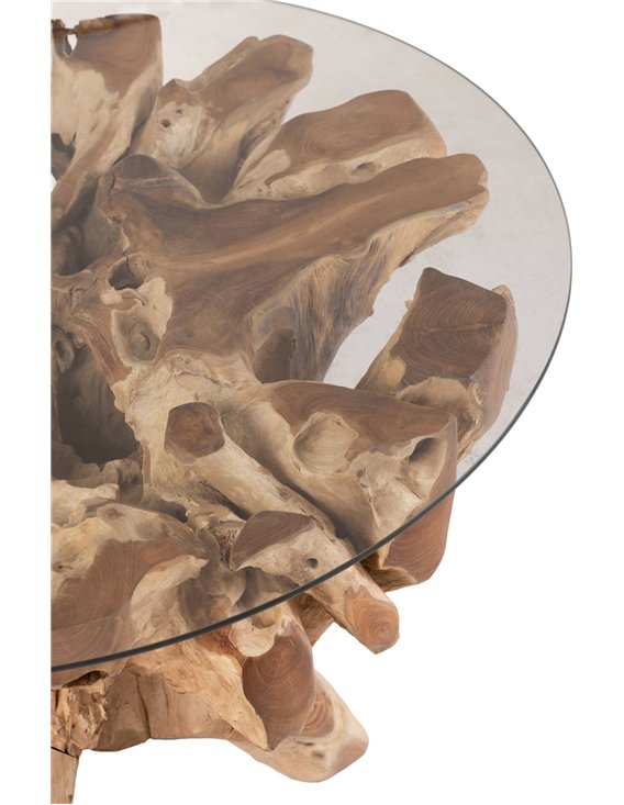 Pièce de caractère en racine de teck