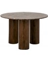 Table à manger ronde en pierre marron