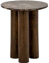Table d'appoint ronde marron en pierre