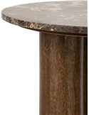 Bout de canapé sculptural marron