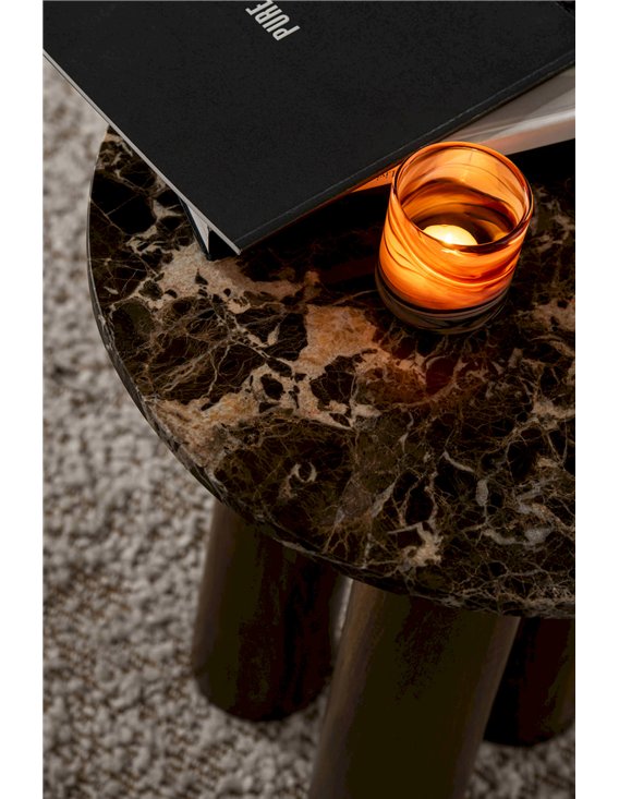 Meuble d'appoint en pierre marron