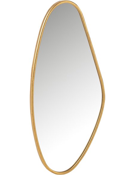 Miroir abstrait doré en verre