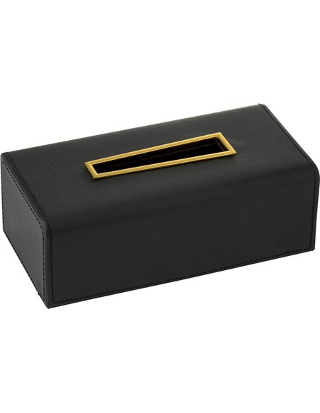 Boîte à mouchoirs noire chic