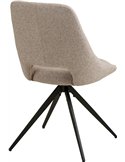 Chaise design en tissu texturé beige