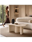 Table basse design à piètement ondulé
