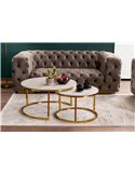 Tables de salon rondes au style glamour