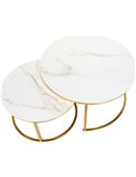Plateaux céramique effet marbre blanc
