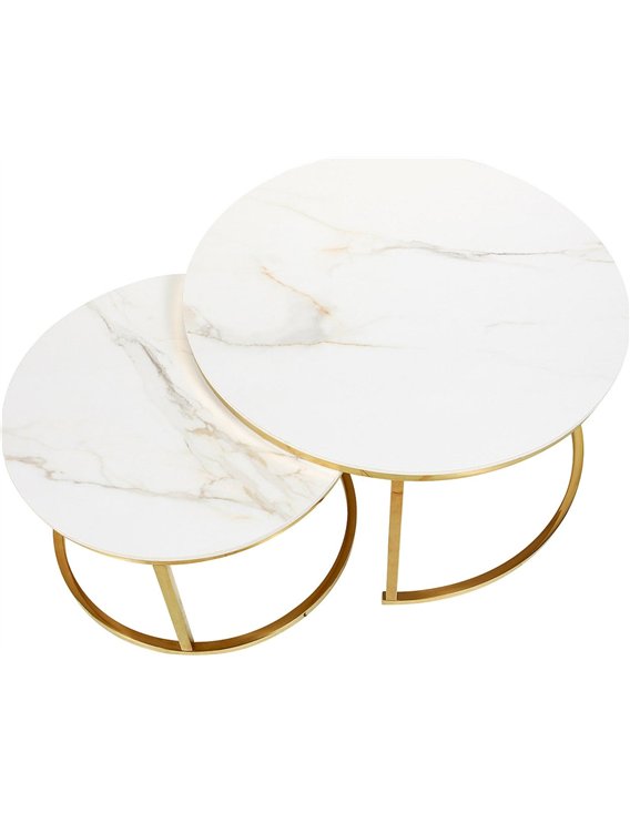 Plateaux céramique effet marbre blanc