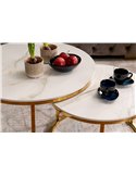 Tables basses dorées pour salon chic