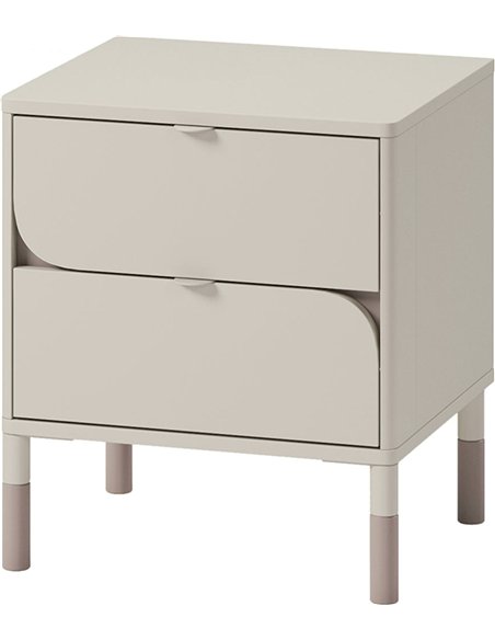 Table de chevet à deux tiroirs