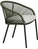 Chaise extérieure à dossier cordé