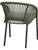 Chaise en métal et corde polyester