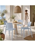 Chaise extérieure ajourée en polypropylène