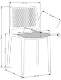 Chaise de terrasse légère sans accoudoirs