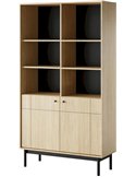 Bibliothèque effet chêne avec deux portes