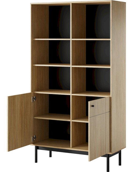 Bibliothèque avec portes à fermeture douce