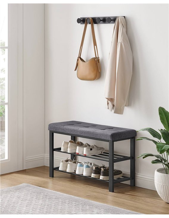 Banc de rangement pour entrée