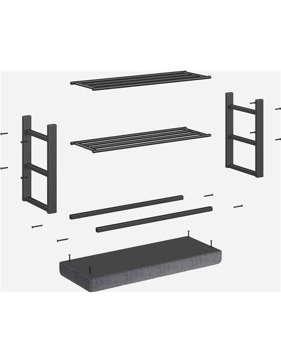 Banc compact pour se chausser